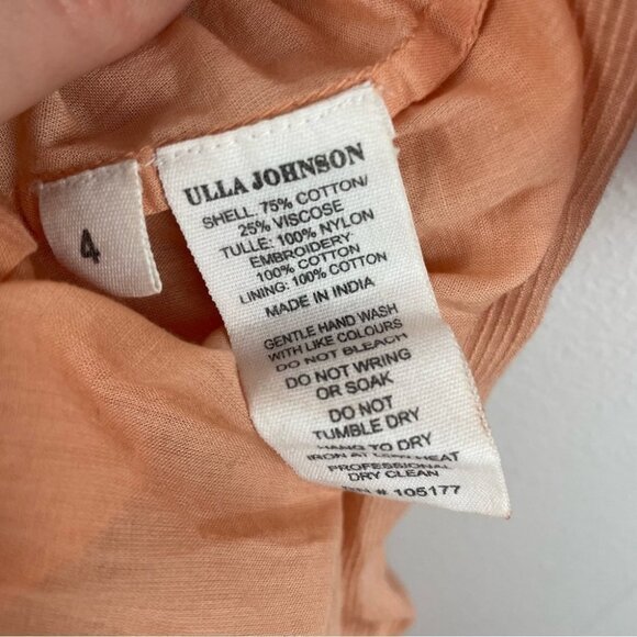 Ulla Johnson Dress Midi Long Sleeve Fall Boho Sheila Sz 4 - Picture 14 of 14